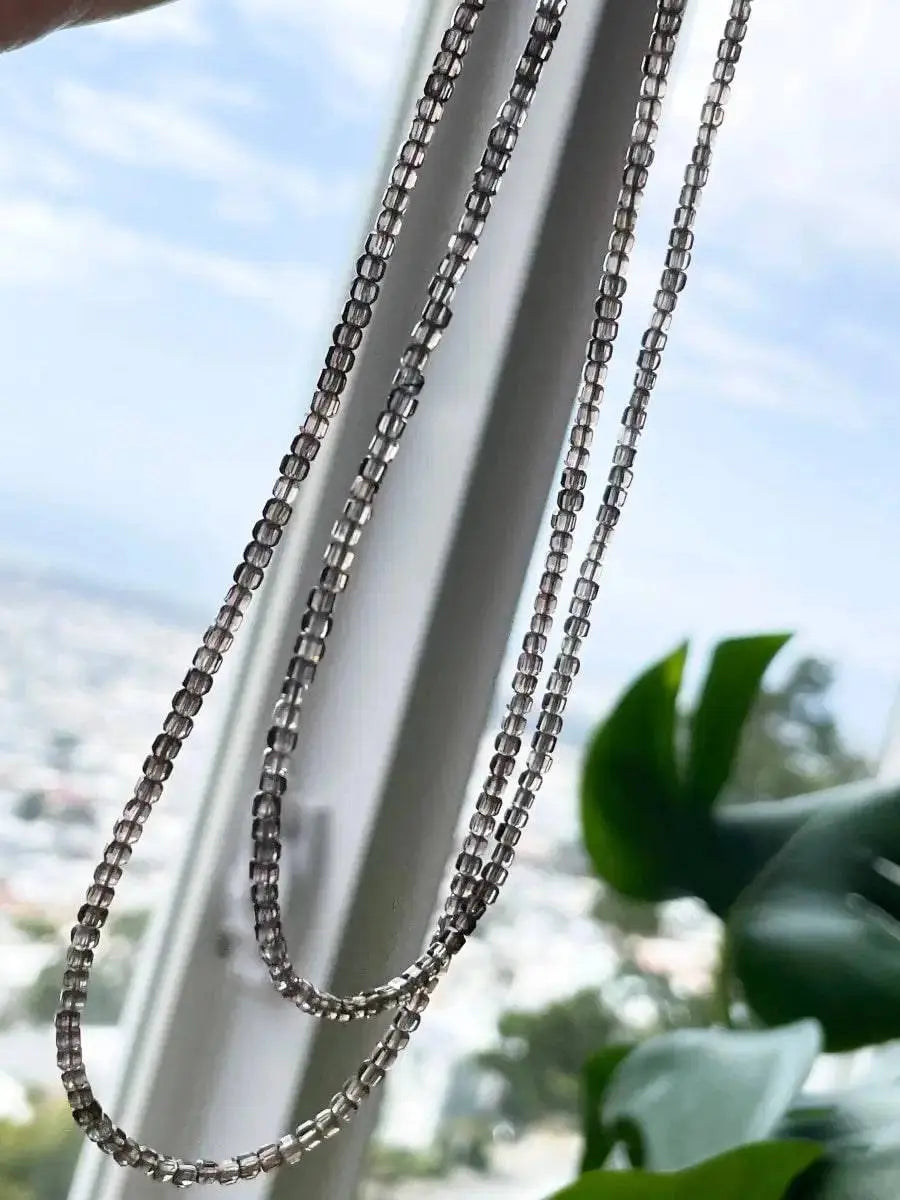 Smoky Veil – Ultra-fine Smoky Quartz Gemstone Necklace